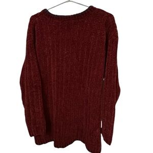 Original Vintage Badge Maroon Burgundy Thick Soft Women’s L Sweater MINTY